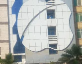 نمای ساختمان سنگی و شیشه ای با طرح اپل آپارتمان در رضوانشهر 415484