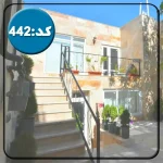 نمای ساختمان سنگی و پله های سنگی و حیاط محوطه سازی شده خانه ویلایی در لاهیجان 59866